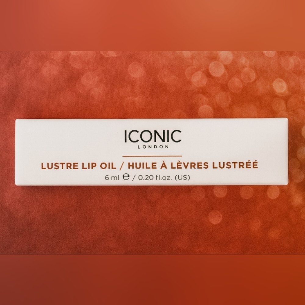 ICONIC London Lustre Lip Oil - White and Orange Packaging